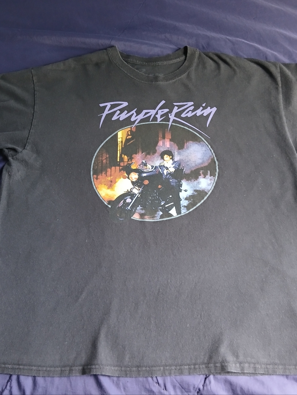 Purple Rain Graphic Tee - Black Size XL